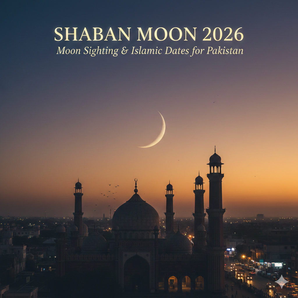 Shaban Moon 2026: شعبان کا چاند اور اہم تاریخیں