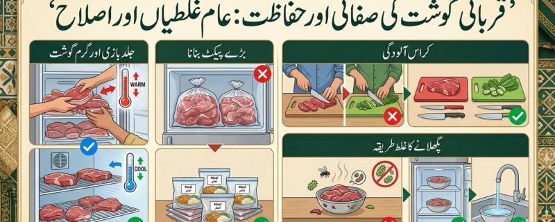 قربانی کا گوشت: صفائی اور احتیاط کے اہم اصول