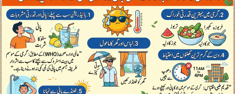 پانیa اور قدرتی مشروبات کا استعمال بڑھائیں