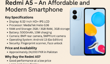  Redmi A5 – ایک سستا اور جدید اسمارٹ فون 