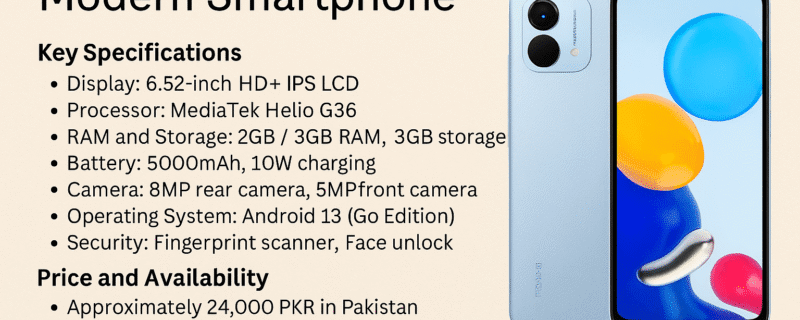  Redmi A5 – ایک سستا اور جدید اسمارٹ فون 